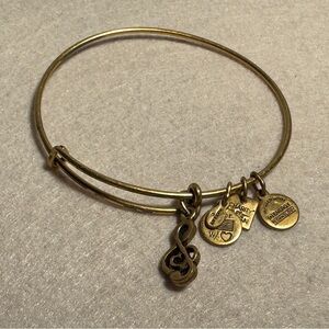 Alex & Ani | EUC Gold Music Charm Bracelet